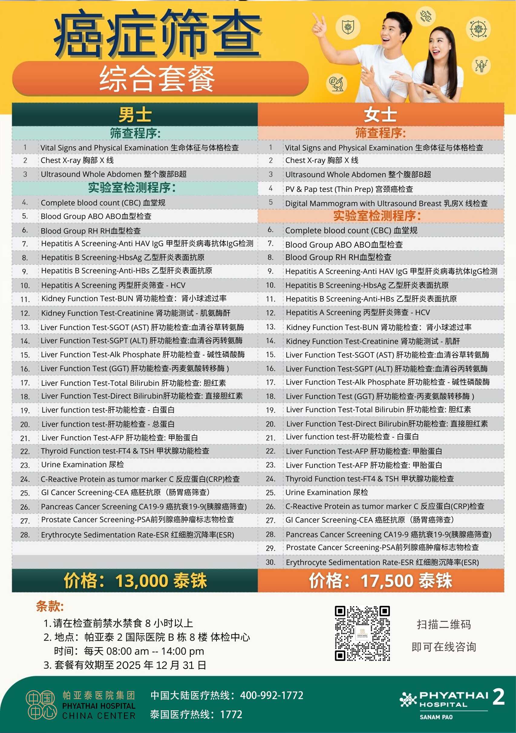 癌症筛查套餐